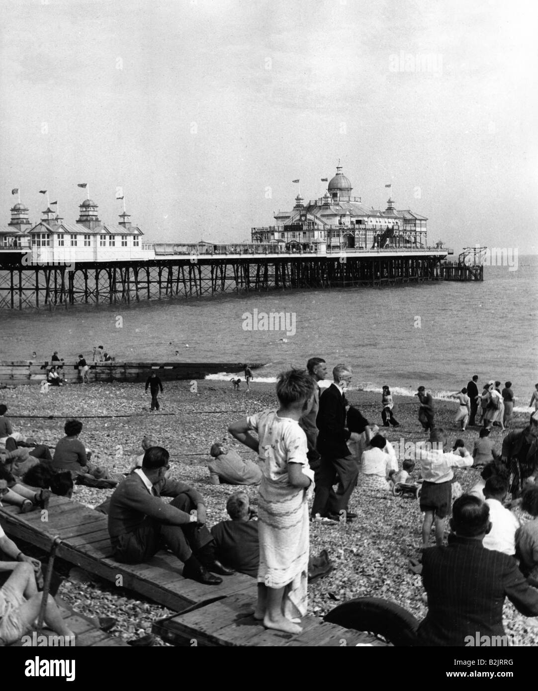 Eastbourne beaches Black and White Stock Photos & Images Alamy