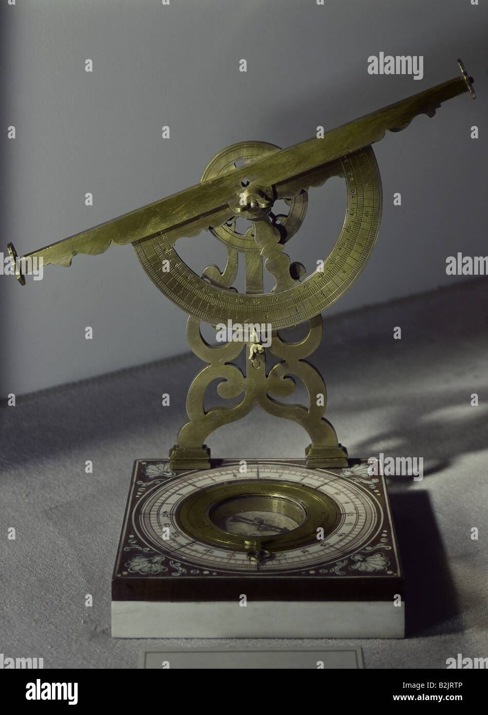 transport/transportation, navigation, compass and goniometer, South Germany, 17th century, Deutsches Museum, Munich, craftwork, science, measuring instrument, historic, historical, Stock Photo
