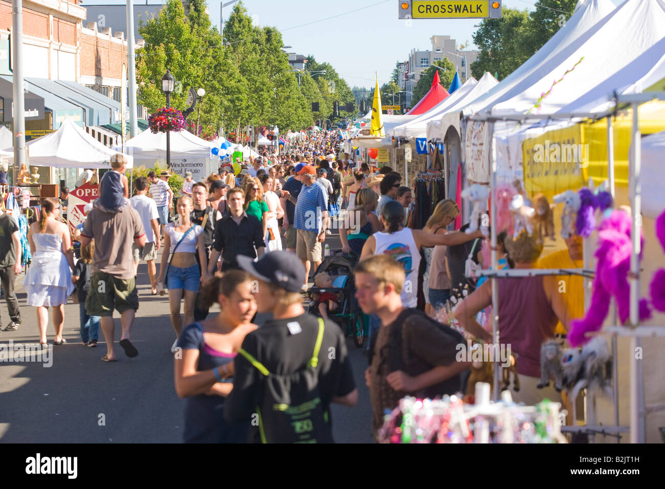 West Seattle Street Fair Summer festival 2008 Stock Photo