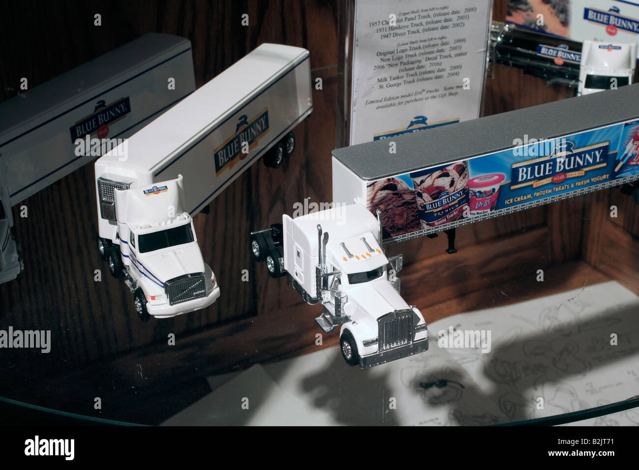 Toy shipping trucks Blue Bunny museum Le Mars Iowa Stock Photo Alamy