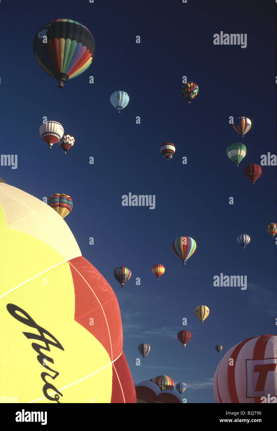 Hot Air Balloons Launch Albuquerque International Balloon Fiesta New