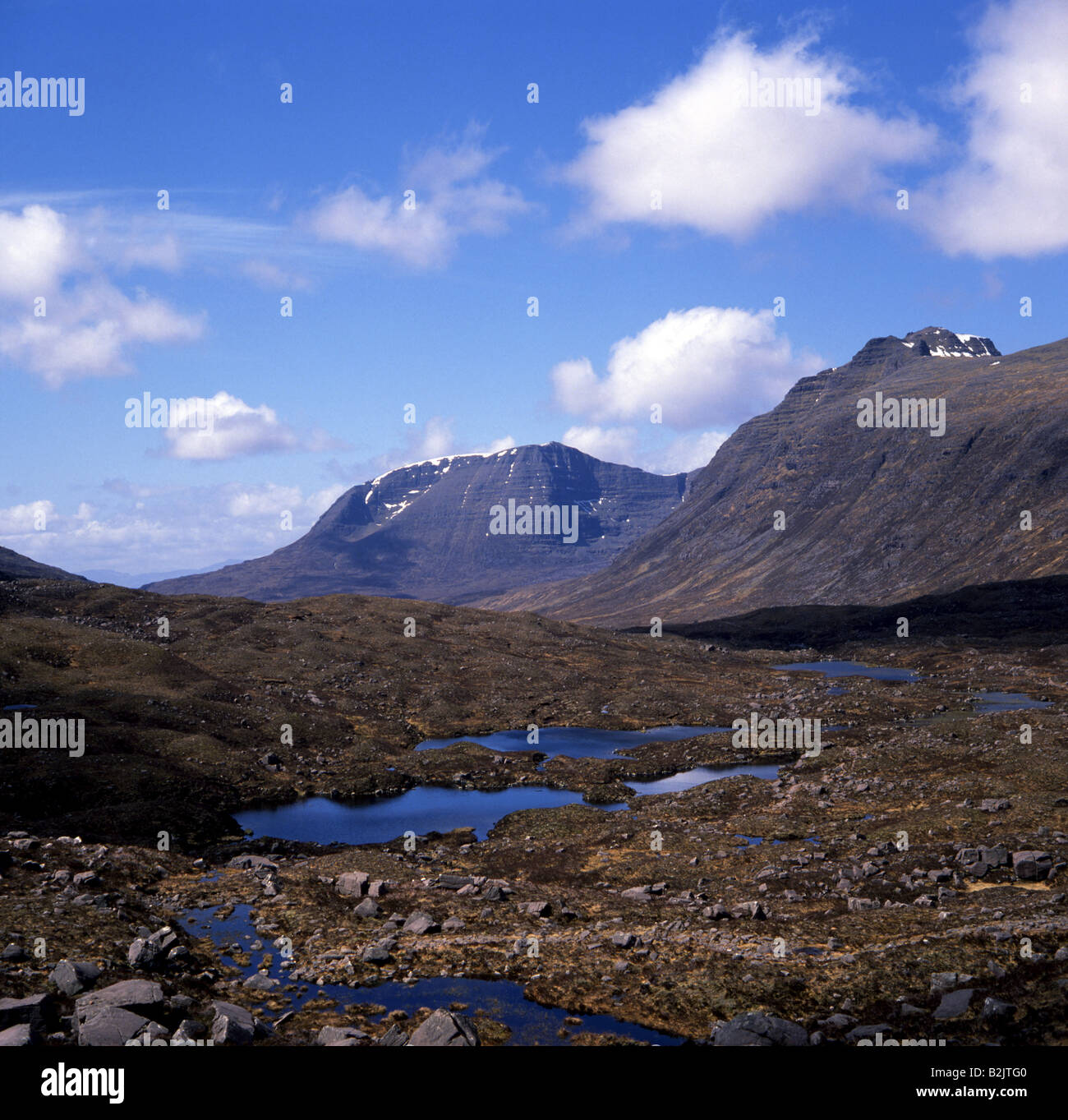 Beinn Dearg and Beinn Alligin Torridon Forest Wester Ross Scotland ...