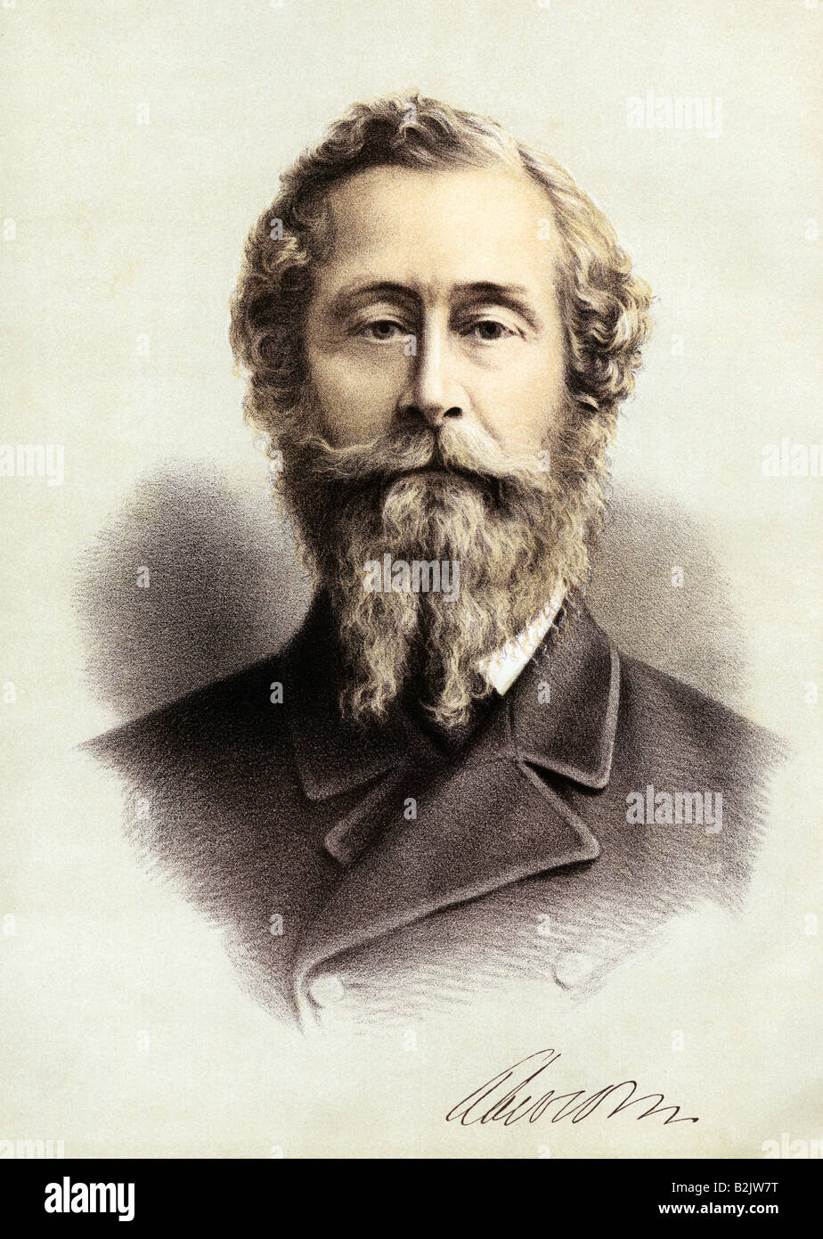 Hamilton, James, 21.1.1811 - 31.10.1885, 1st Duke of Abercorn, Scottish nobleman, portrait, lithograph, coloured, 19th century, Stock Photo