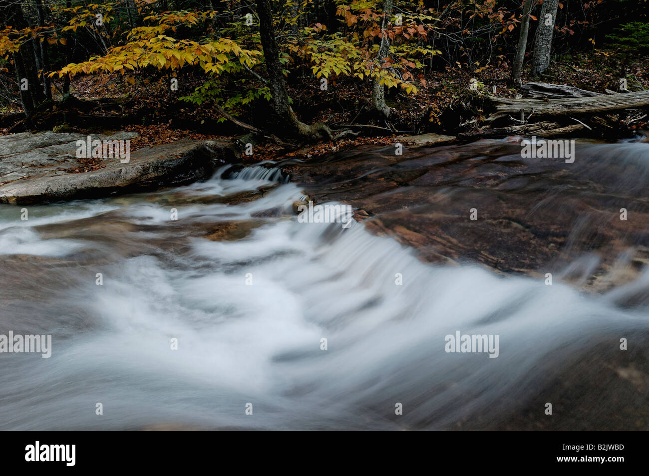 Cascade on the Pemigewasset River near the Basin in Franconia Notch State Park Grafton County New Hampshire Stock Photo