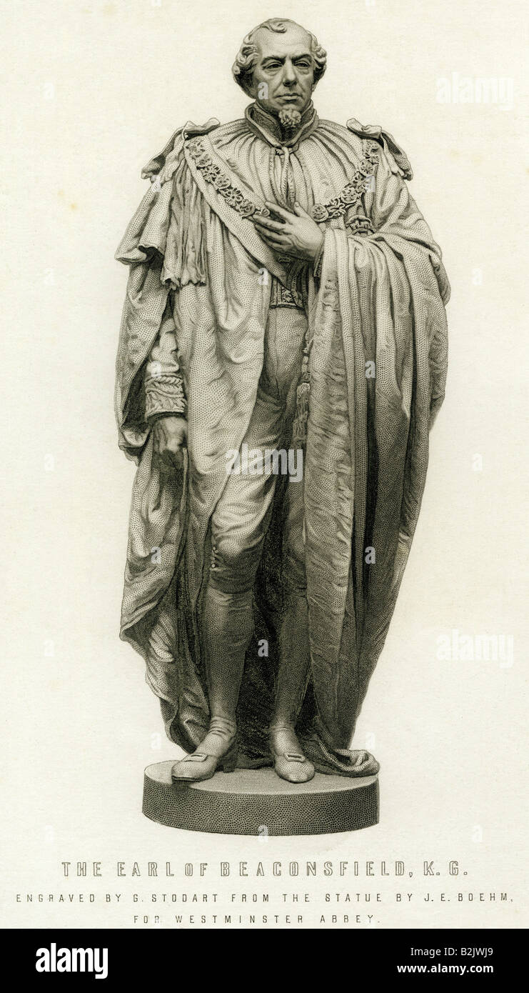 Disraeli, Benjamin, 21.12.1804 19.4.1881, British politician (Tory