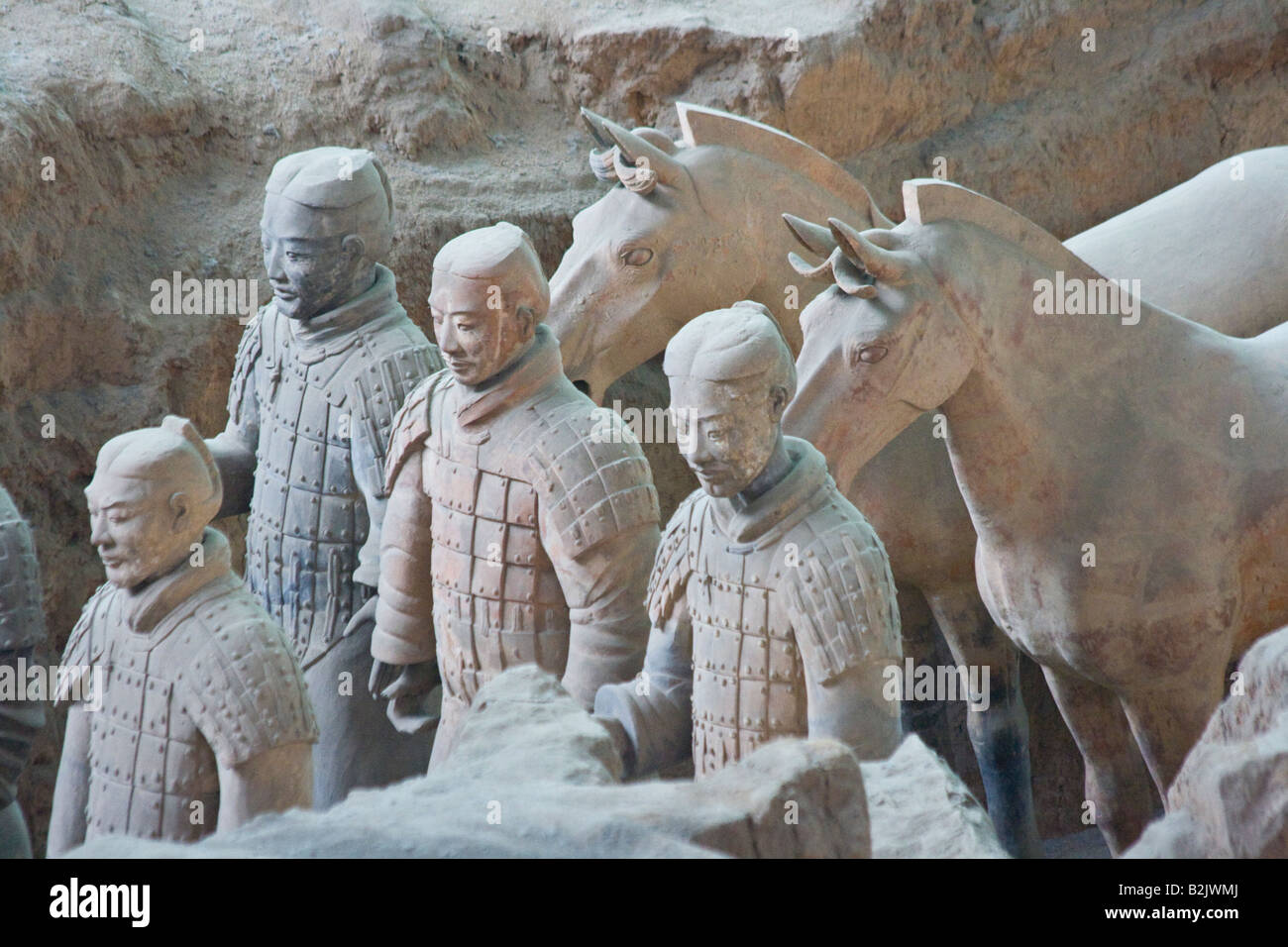 Terracotta Warriors in Xian China Stock Photo Alamy