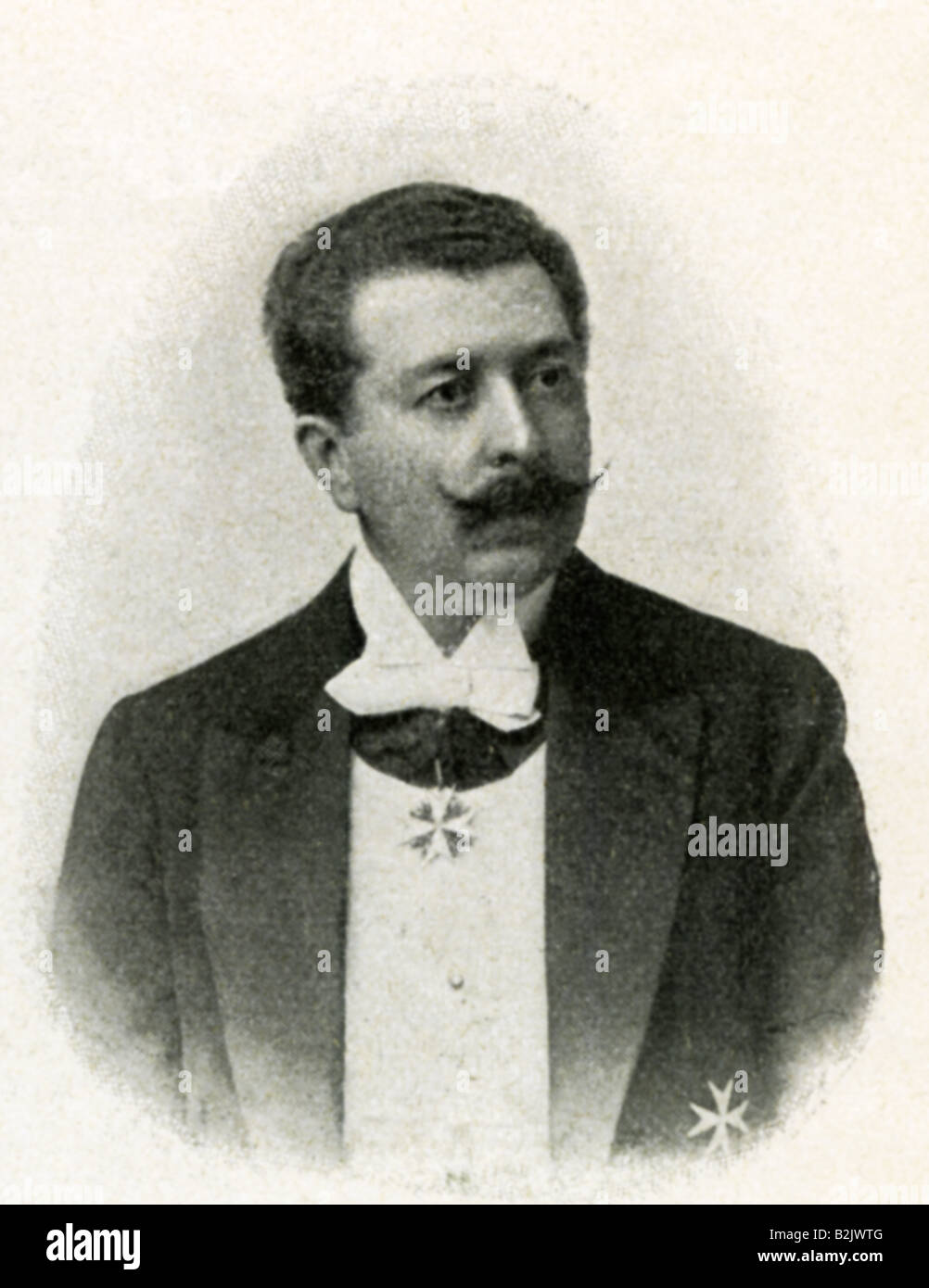 Huelsen, Georg von, German theatre manager, portrait, photograph, by L. W. Kurtz, Wiesbaden, Germany, 1903, Stock Photo