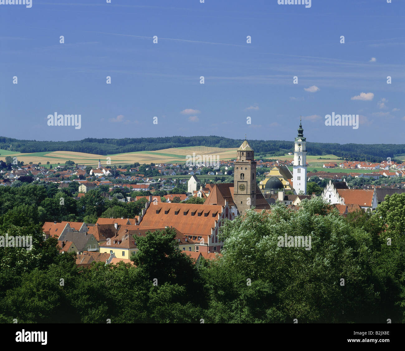 geography / travel, Germany, Bavaria, Donauwoerth,  city views / cityscapes, Additional-Rights-Clearance-Info-Not-Available Stock Photo