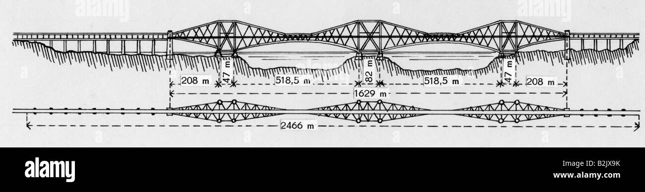 architecture bridges forth bridge scotland built 1883 1890 architects sir john fowler and benjamin baker view drawing architectural drawings of bridges d86 bridges