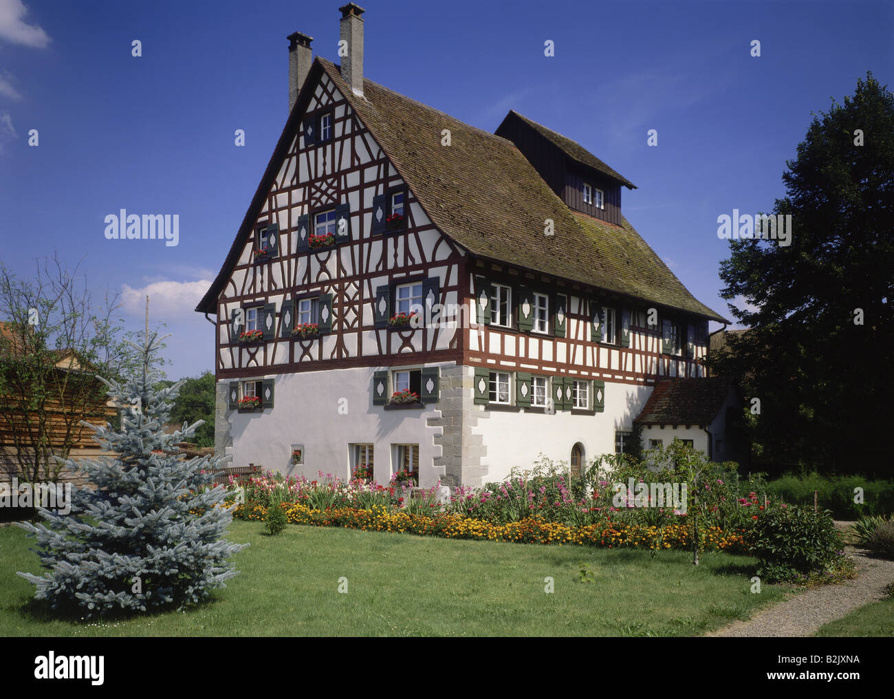 geography / travel, Germany, Baden-Württemberg, Ahausen, buildings, Obere Mühle, exterior view, Additional-Rights-Clearance-Info-Not-Available Stock Photo