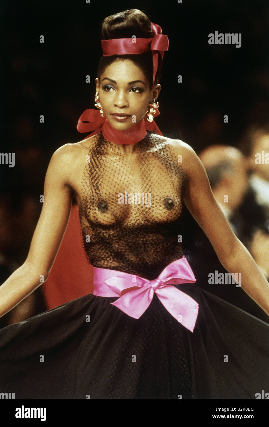 fashion, fashion show, Haute Couture, Paris, Yves Saint Laurent, winter collection 1991 / 1992, Stock Photo