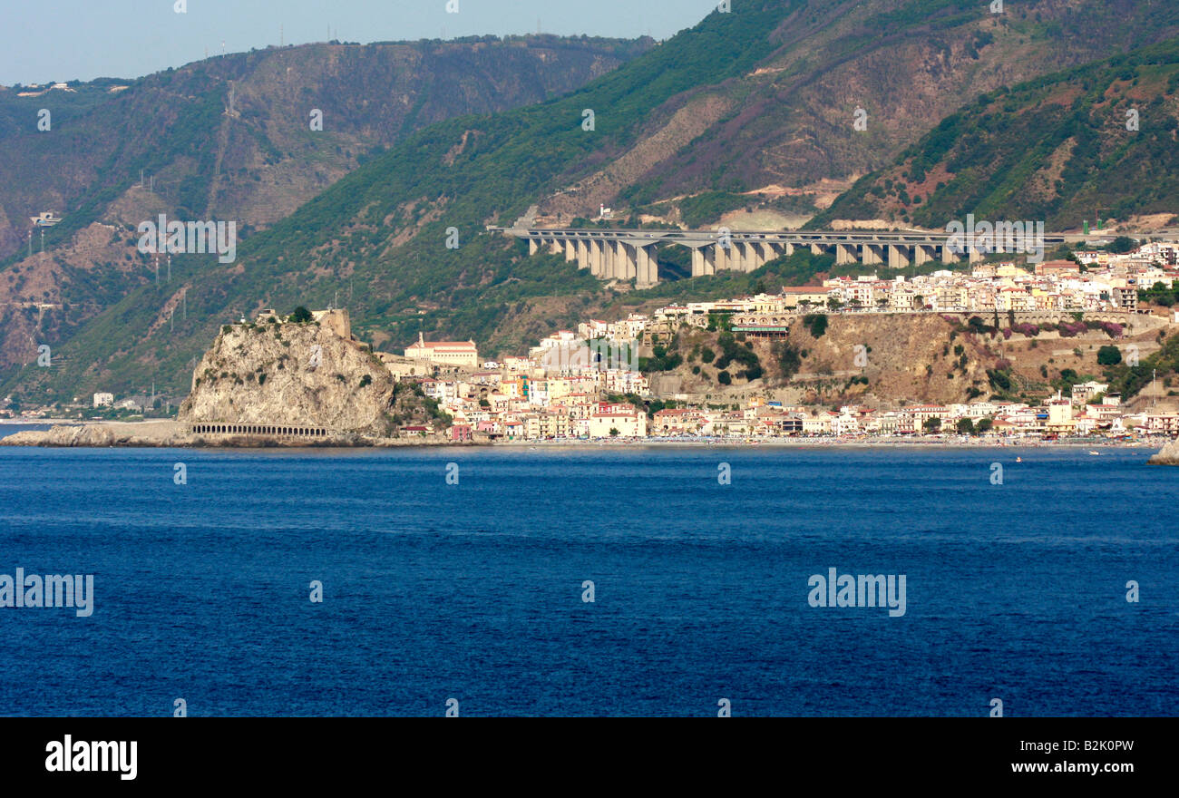 South Italian coastline near Sorrento and the famous Amalfi Drive Stock Photo