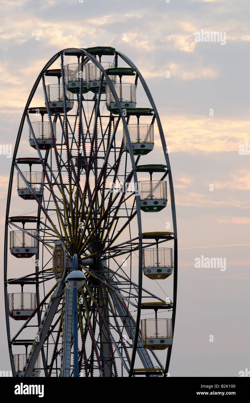Ferris wheel at sunset Stock Photo