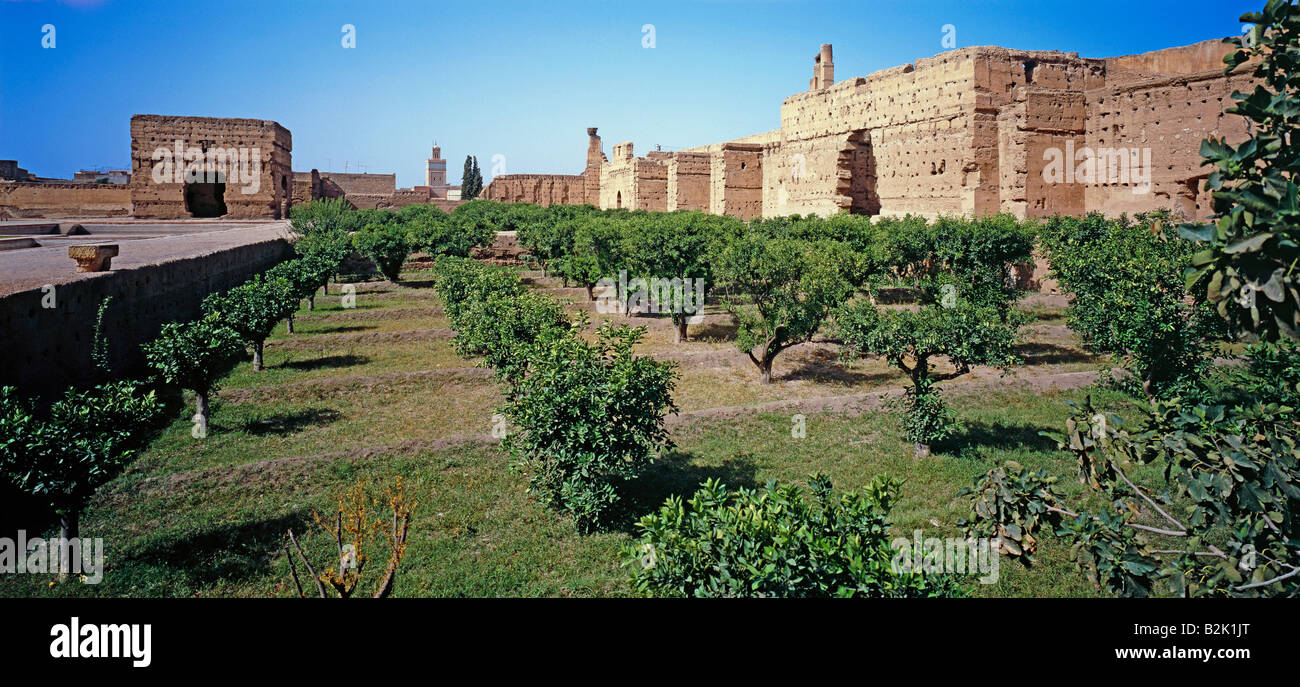 geography / travel, Morocco, Marrakesh, Badi Palace, Saadian tombs, Additional-Rights-Clearance-Info-Not-Available Stock Photo