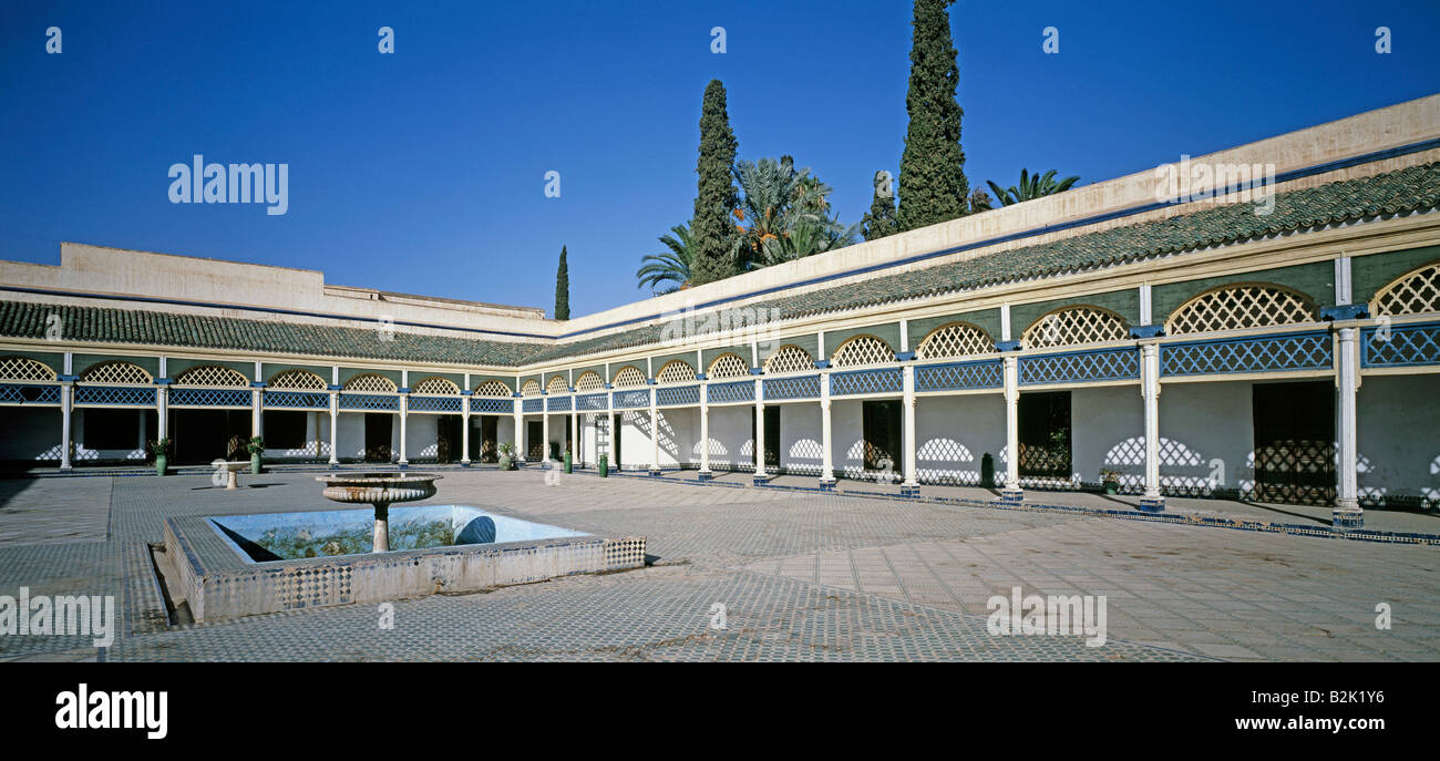 geography / travel, Morocco, Marrakesh, Bahia Palace, exterior view, interior view, Additional-Rights-Clearance-Info-Not-Available Stock Photo