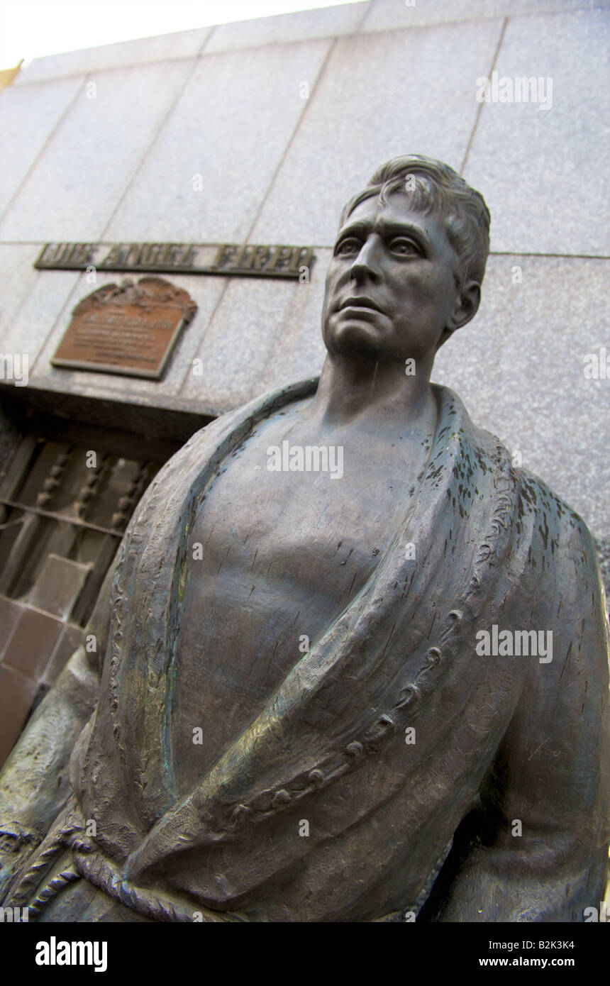 Statue of boxer Luis Angel Firpo at Recoleta Cemetery, Buenos Aires, Argentina Stock Photo