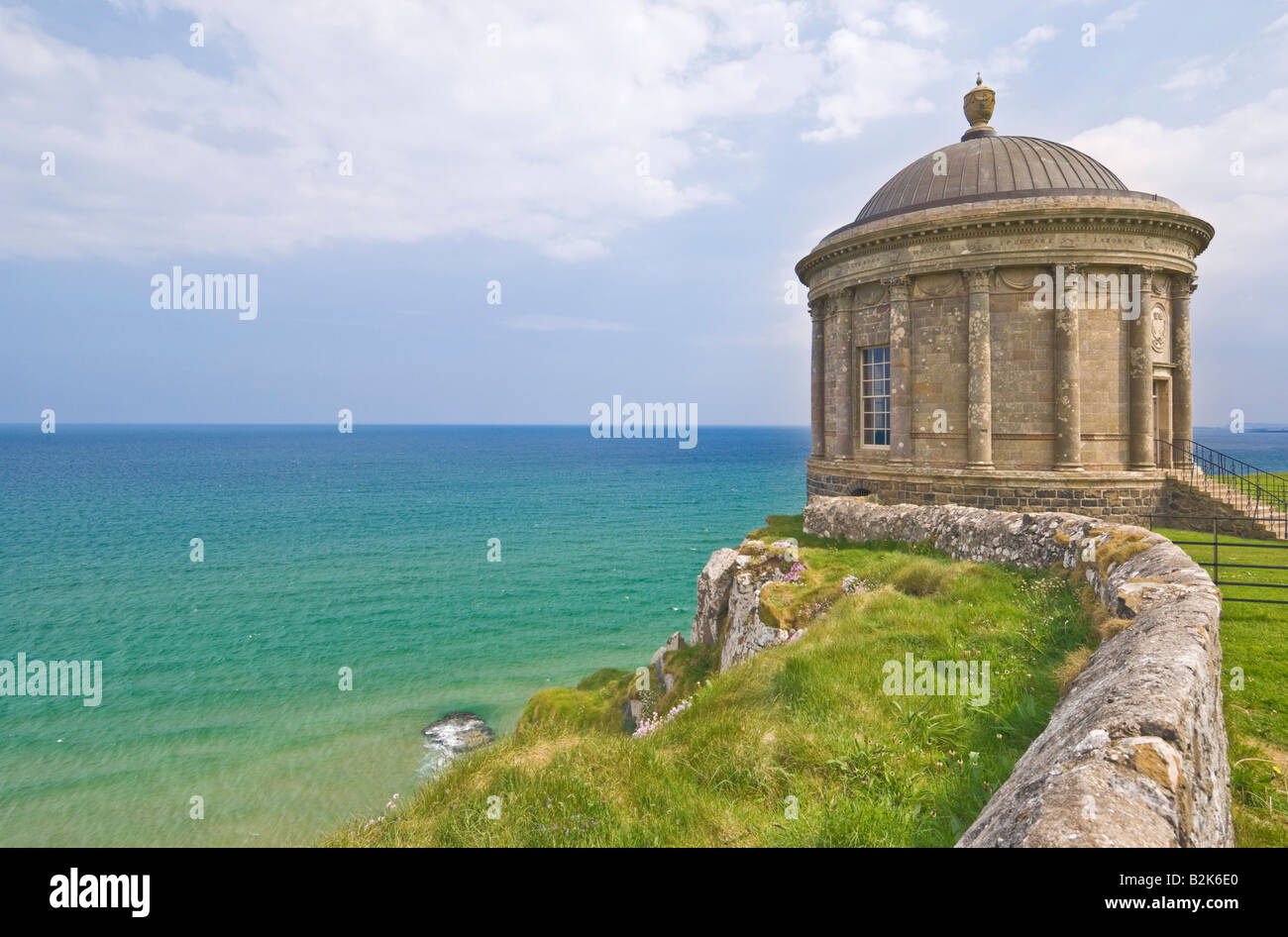 Mussenden temple on the clifftop Downhill estate County Londonderry Northern Ireland GB UK EU Europe Stock Photo