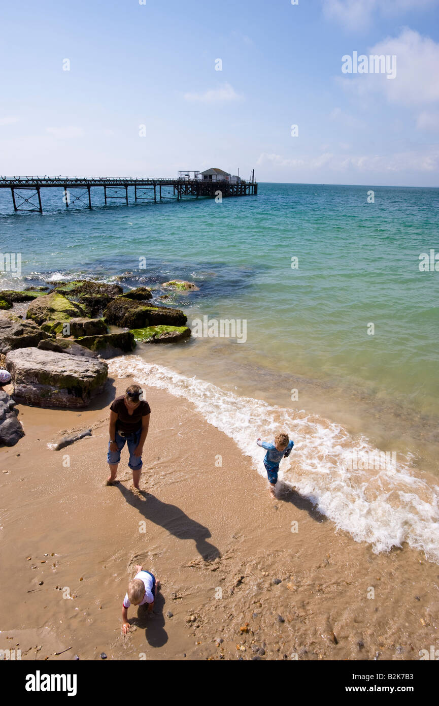 Waterfront in Totland Bay Isle of Wight United Kingdom Stock Photo Alamy