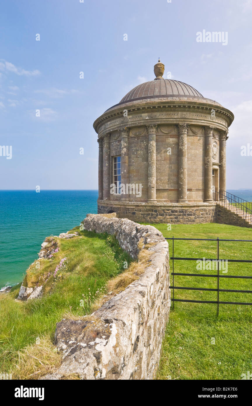 Mussenden temple on the clifftop Downhill estate County Londonderry Northern Ireland GB UK EU Europe Stock Photo
