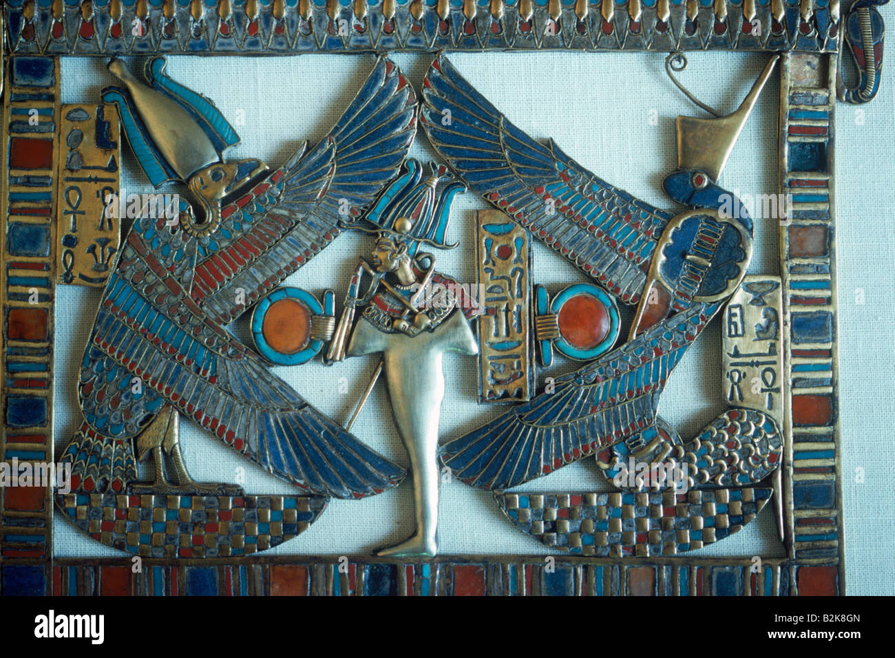 Pharaonic art jewelery from Tutankhamon's collection Stock Photo