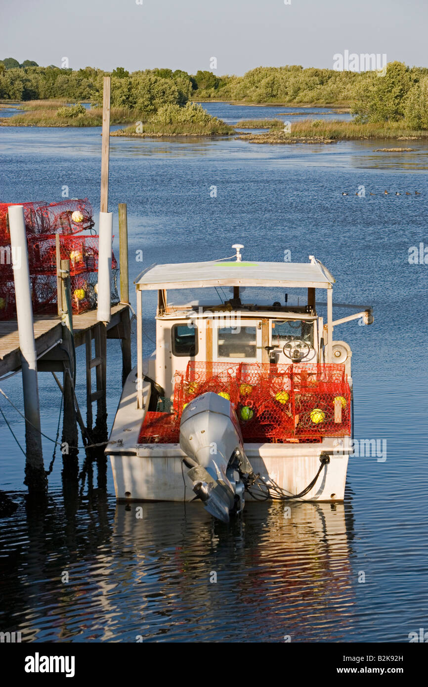 Boat and crab traps, Cedar Key, Florida Stock Photo Alamy