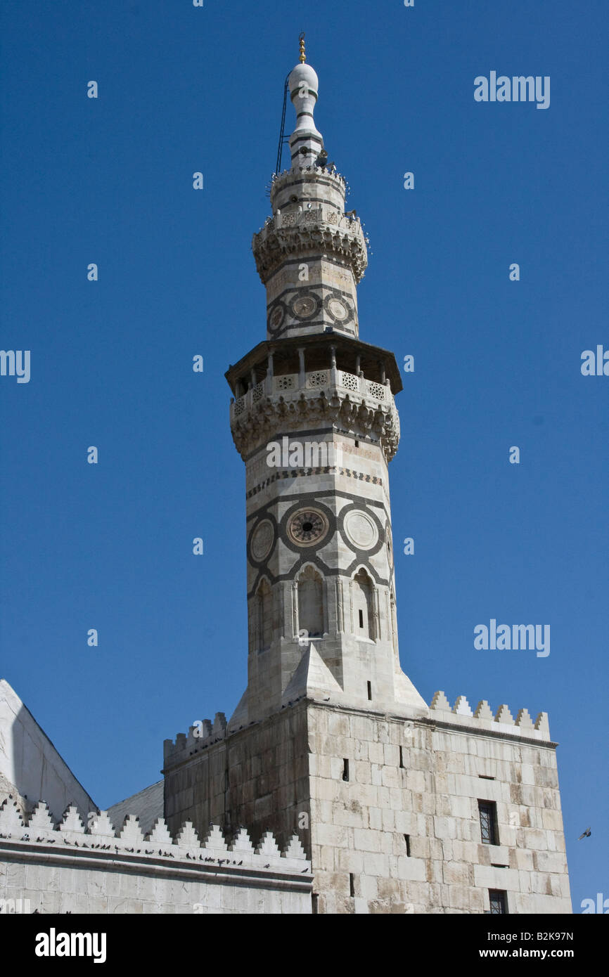 Minaret at the Umayyad Mosque in Damascus Syria Stock Photo Alamy