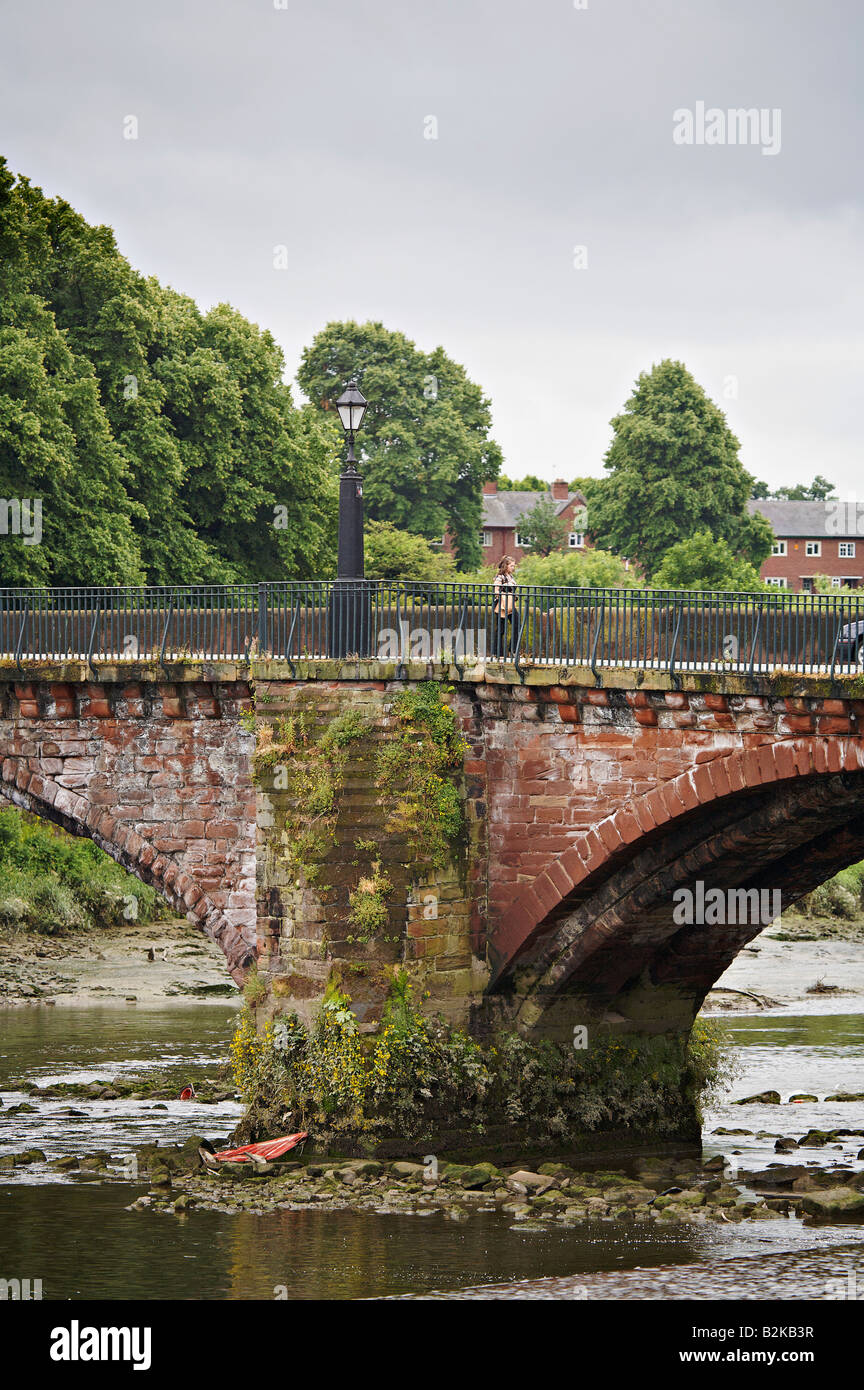 A view across the River Dee to Handbridge Chester England UK Stock