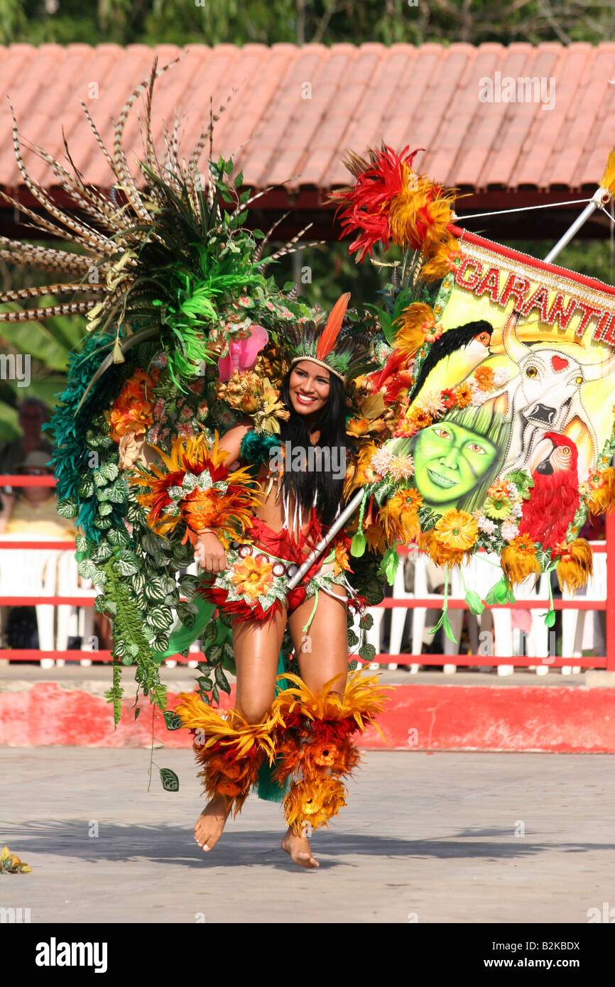Brazil dance dancer at the boi bumba show parintins carnival, Brazil