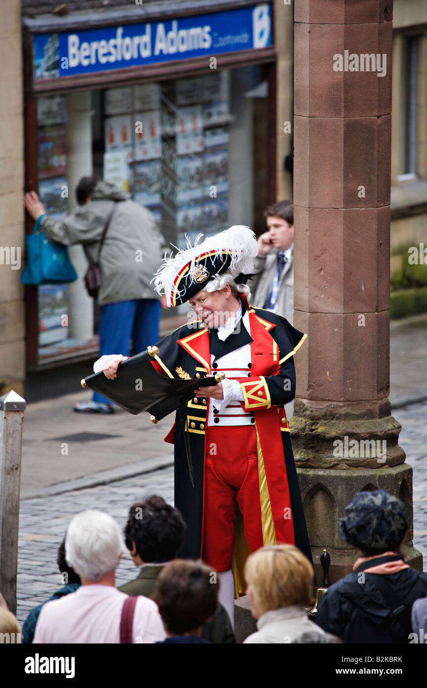 Town crier at the Cross in Chester England UK Stock Photo Alamy