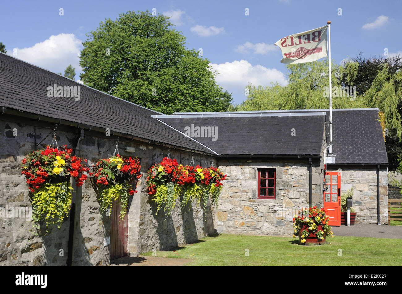 The Arthur Bell's Whiskey Distillery at Pitlochry Perthshire Tayside Scotland Stock Photo