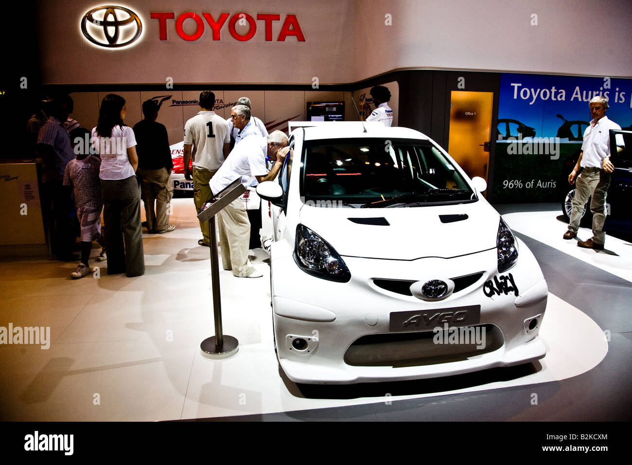 Toyota Aygo Crazy on the Toyota Stand at the London Motorshow excel Stock Photo