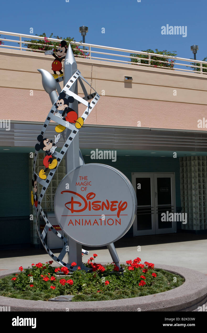 The Magic of Disney Animation Sign at Hollywood Studios in Orlando Florida USA Stock Photo