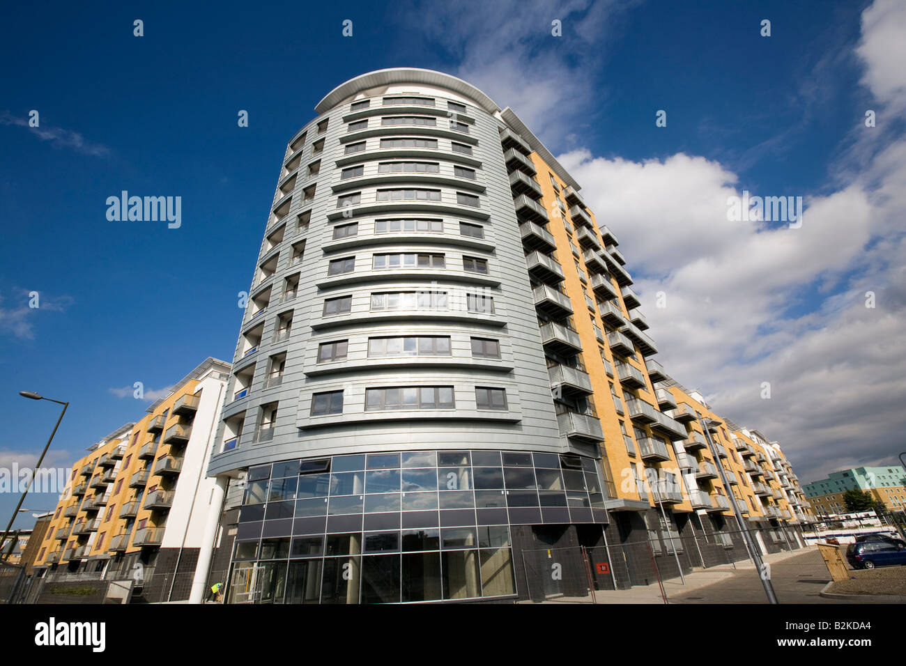 UK London Greenwich New Haddo Estate refurbished public housing development Stock Photo