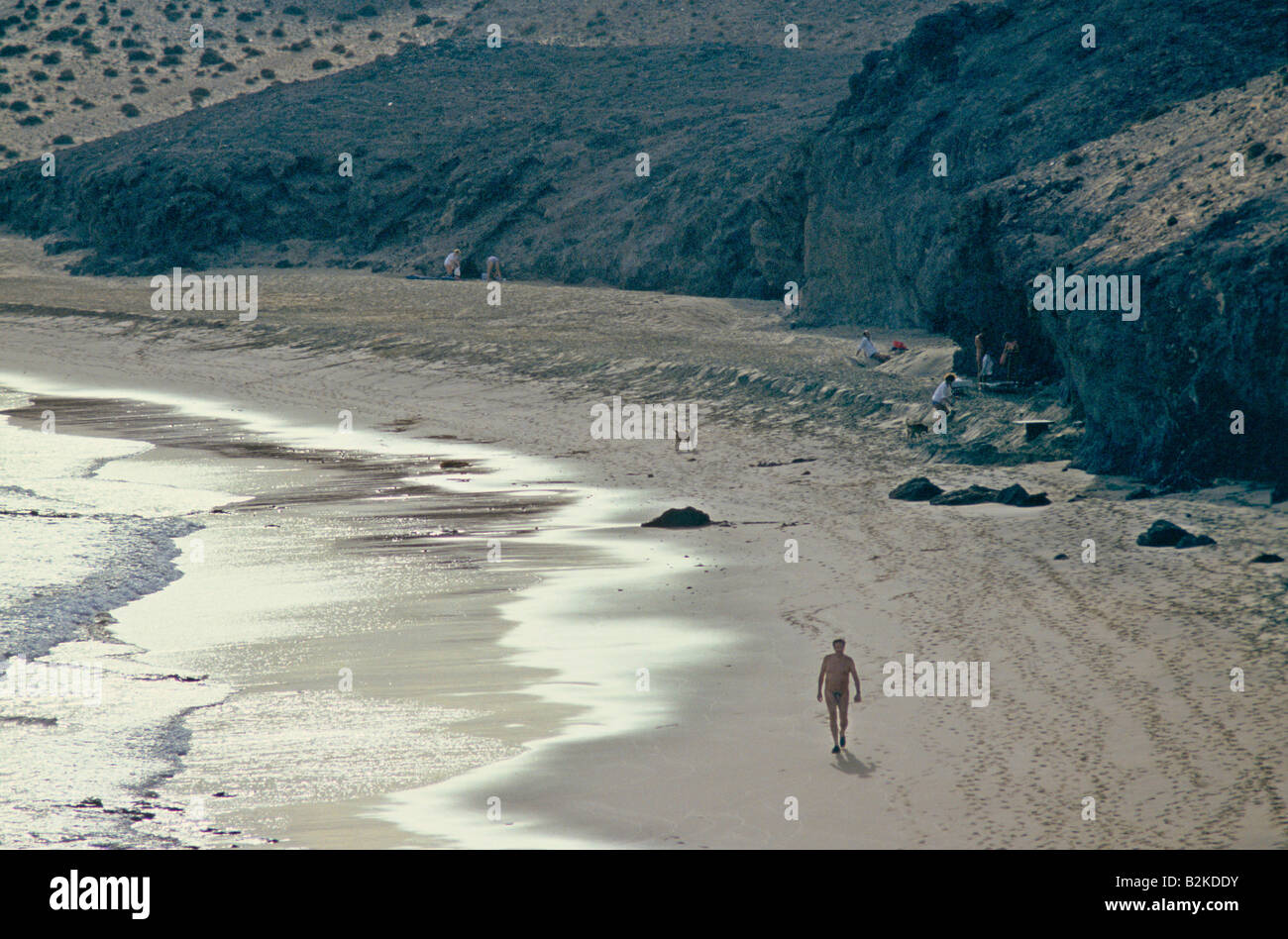 CANARY ISLANDS BEACHES OF PAPAGAY LANZAROTE Stock Photo