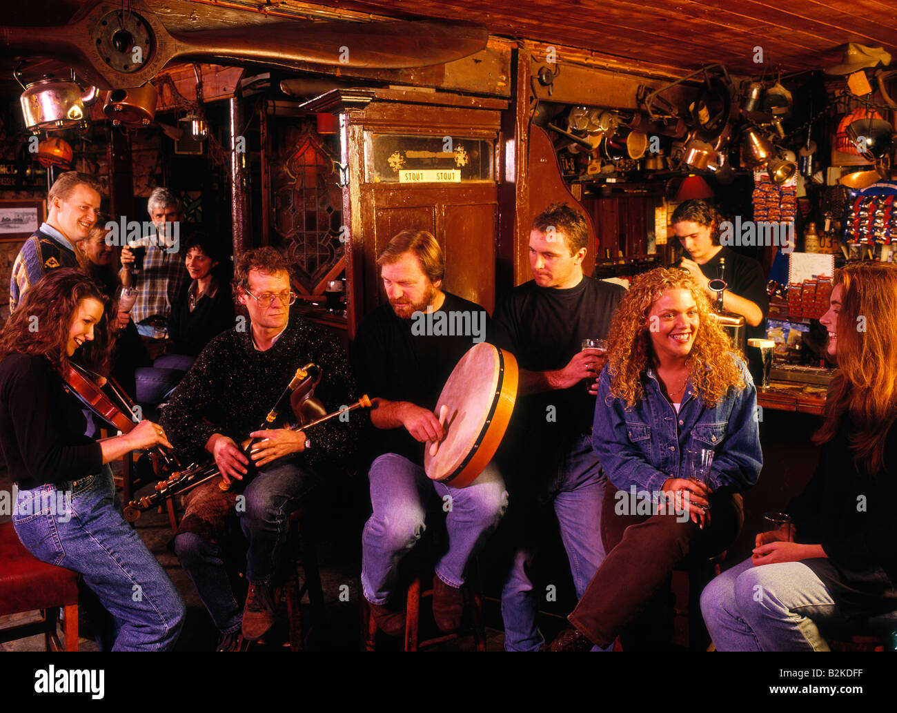 Traditional Irish Music Session, Harbour Bar, Bray, Co Wicklow,  Ireland Stock Photo