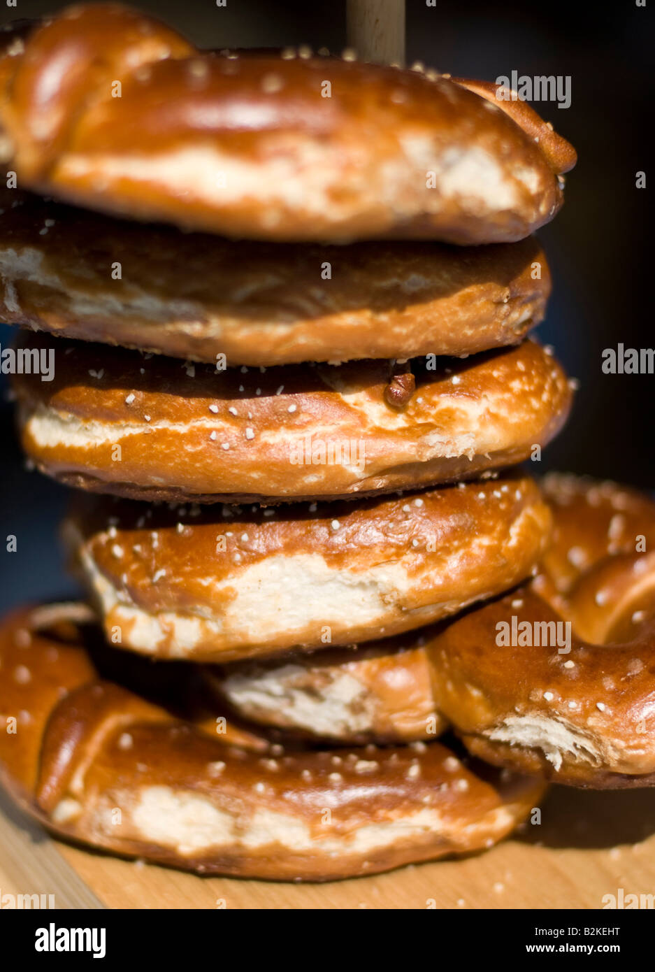Large pretzels for sale at a German festival Stock Photo Alamy