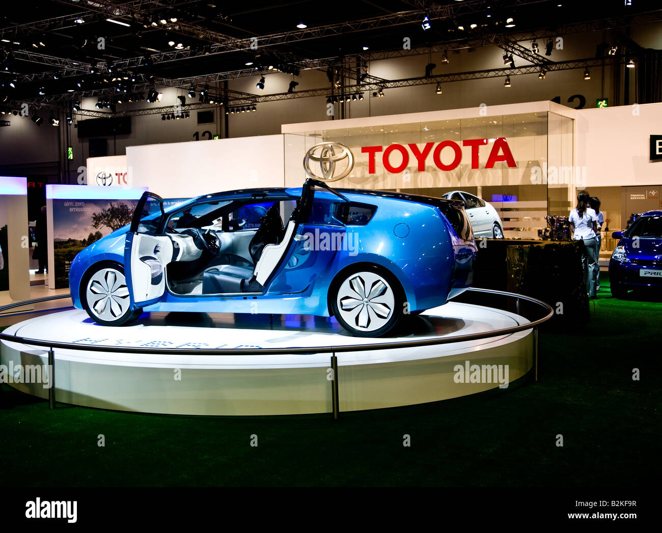 press day at The british international Motor Show On Show the toyota hybrid x Photo Malcolm Case Green Stock Photo