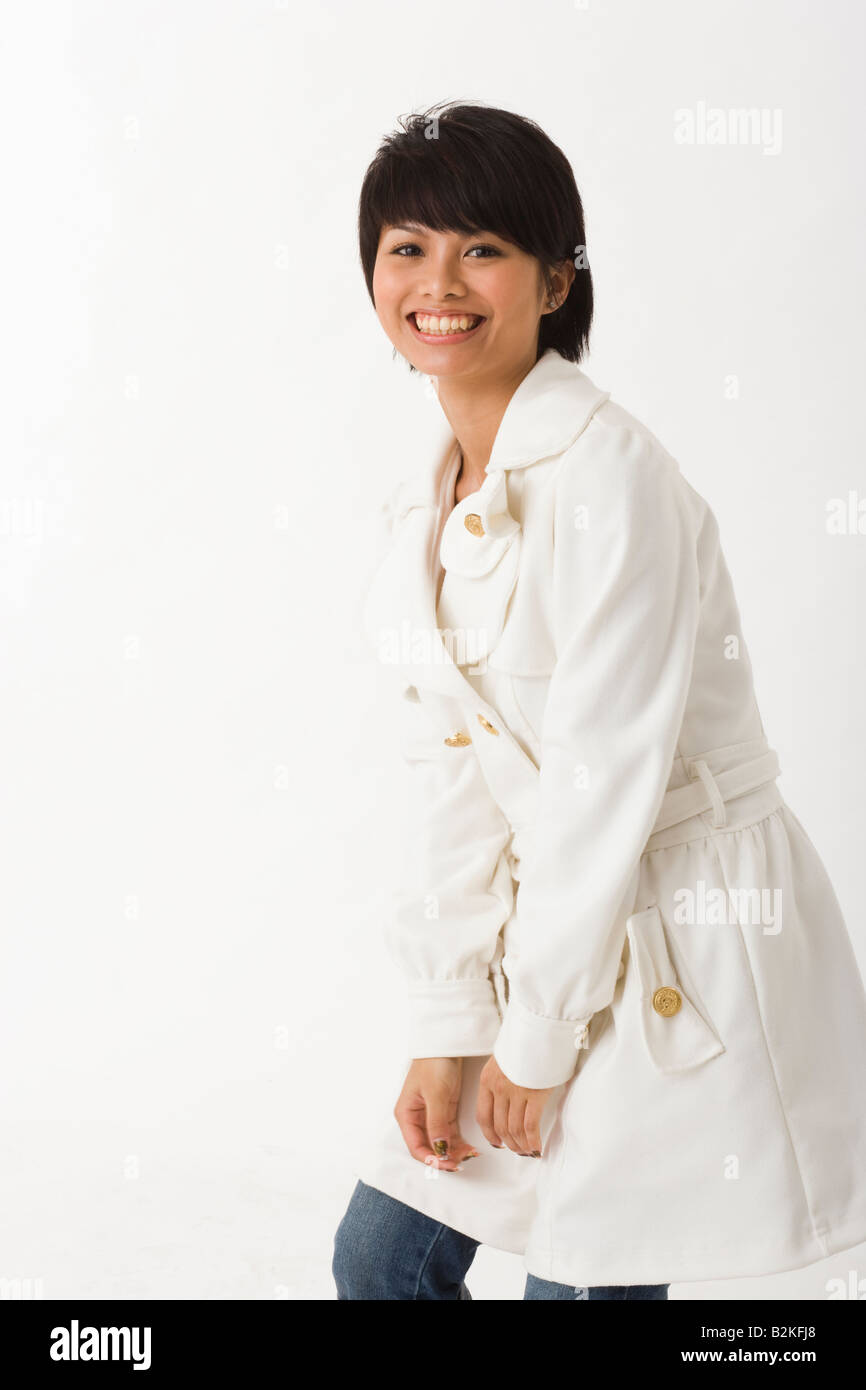 Side view content asian woman hi-res stock photography and images - Alamy