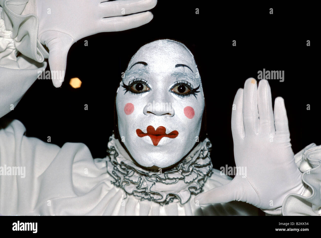 mime artist paris france Stock Photo