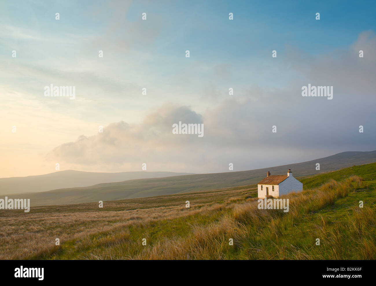 Tiny, isolated cottage on Hartside Moor near Alston, North Pennines, Cumbria, England UK Stock Photo