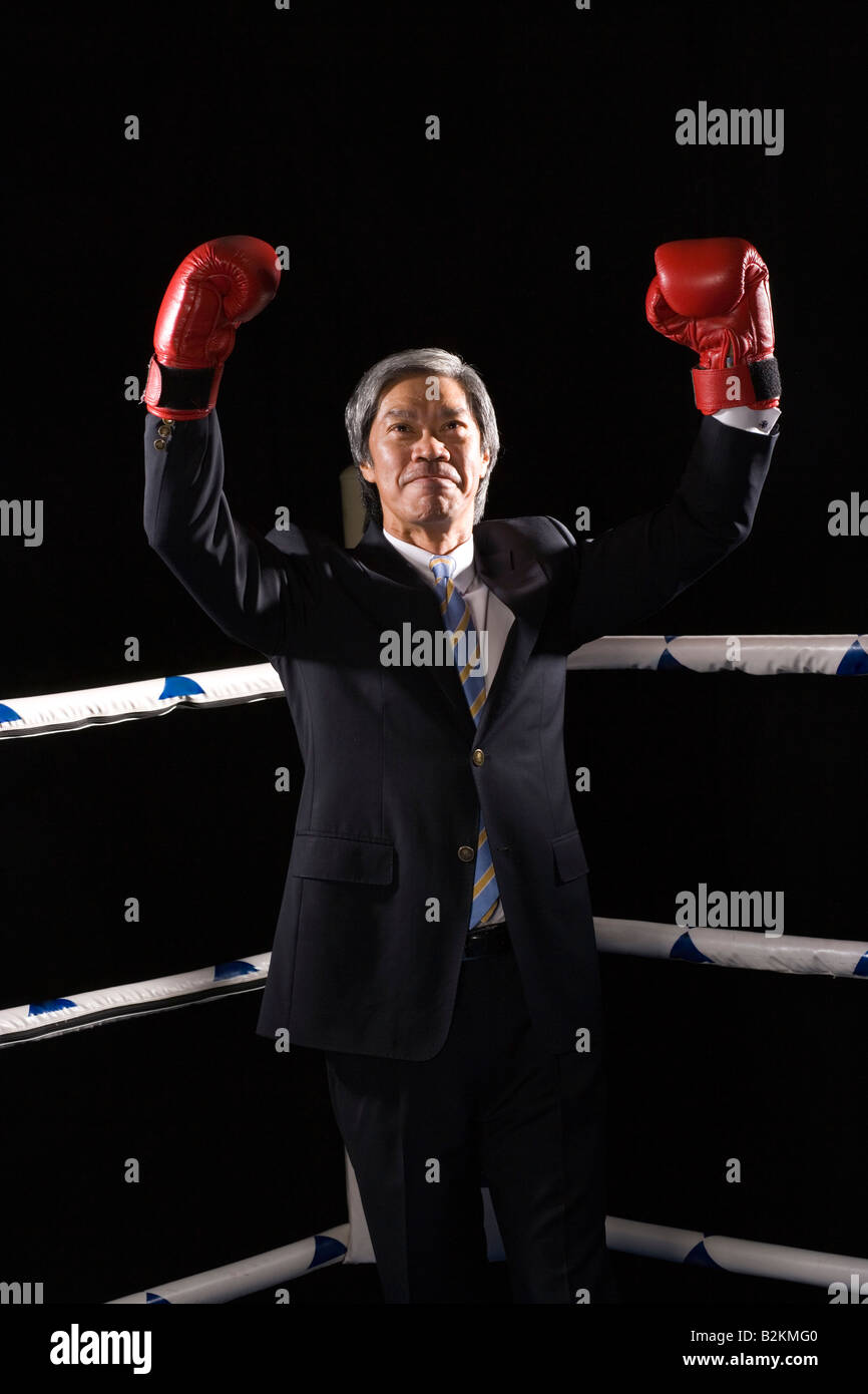 Action boxing glove competition boxing ring challenge standing hires stock photography and