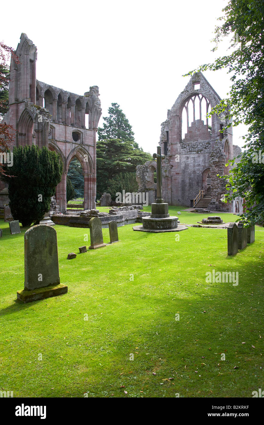 Ruins of abbey in Scotland Great Britain UK Stock Photo