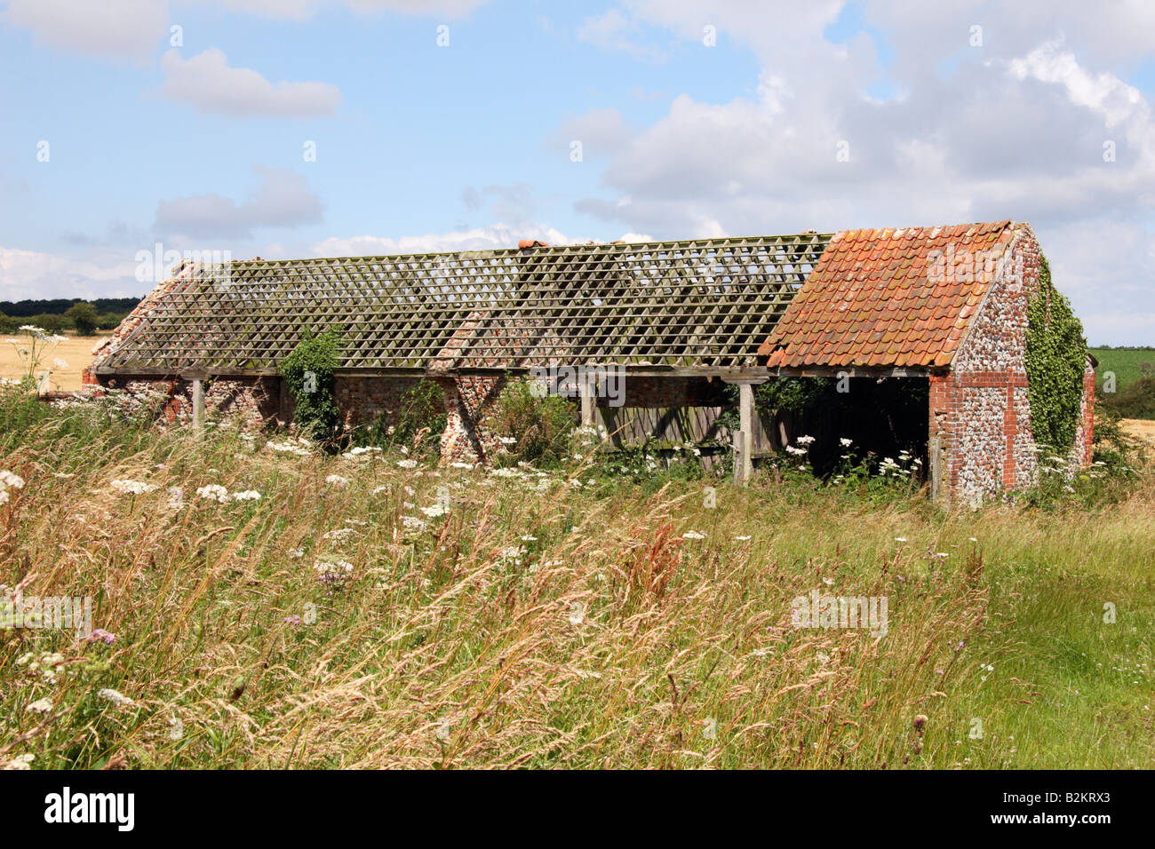 An old farm barn in north Norfolk, England. Stock Photo