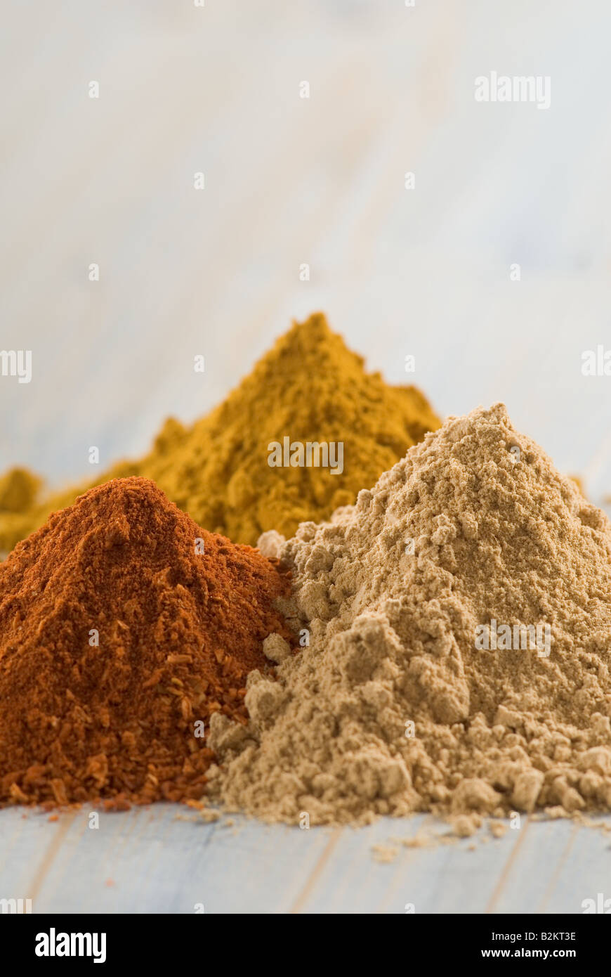 Heaps of ground spices Stock Photo Alamy