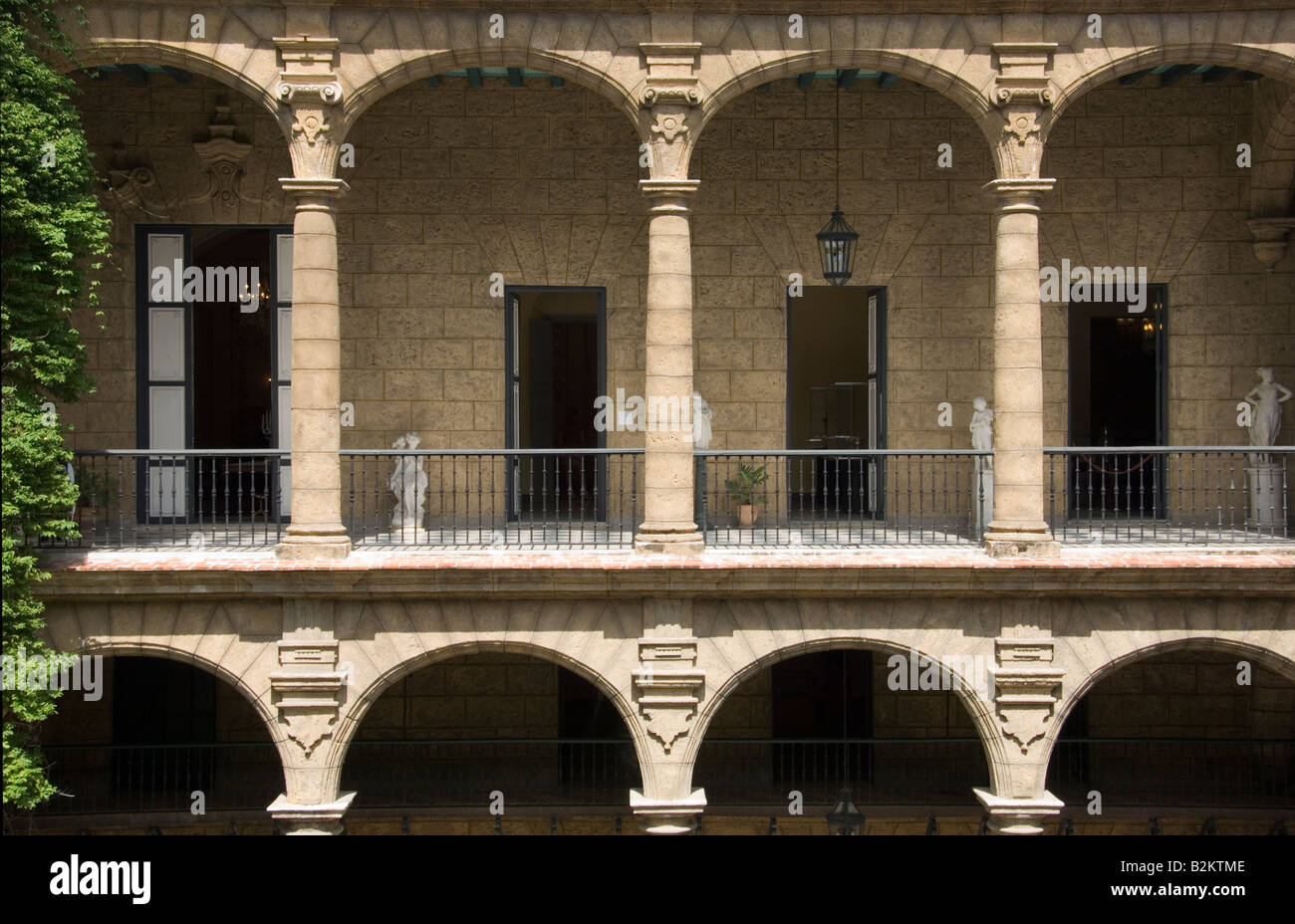 Pillared Arches in the Museo de la Ciudad, Havana, Cuba Stock Photo