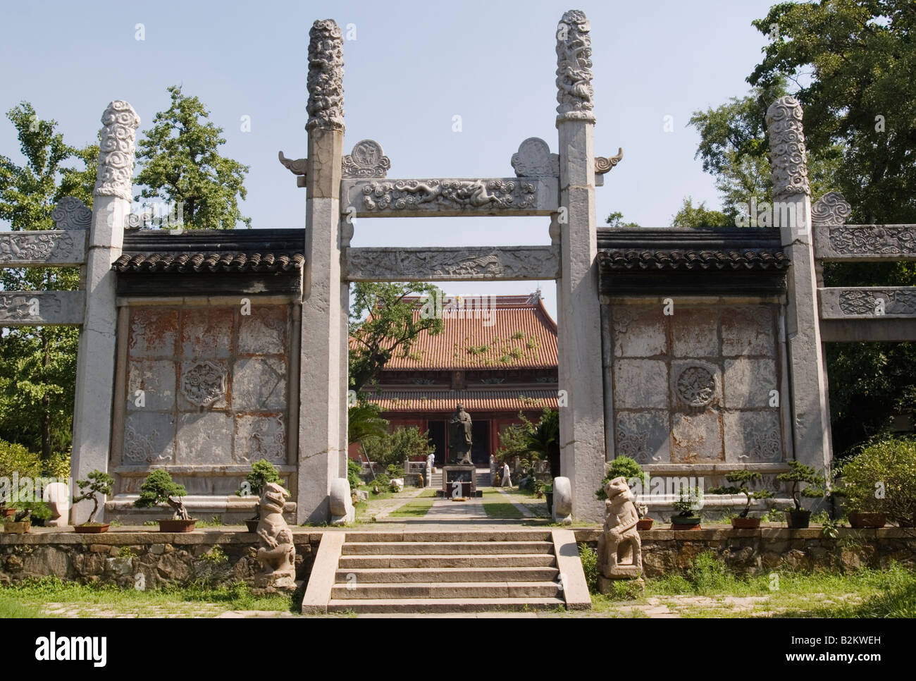 China, Suzhou, Confucian Temple Stock Photo