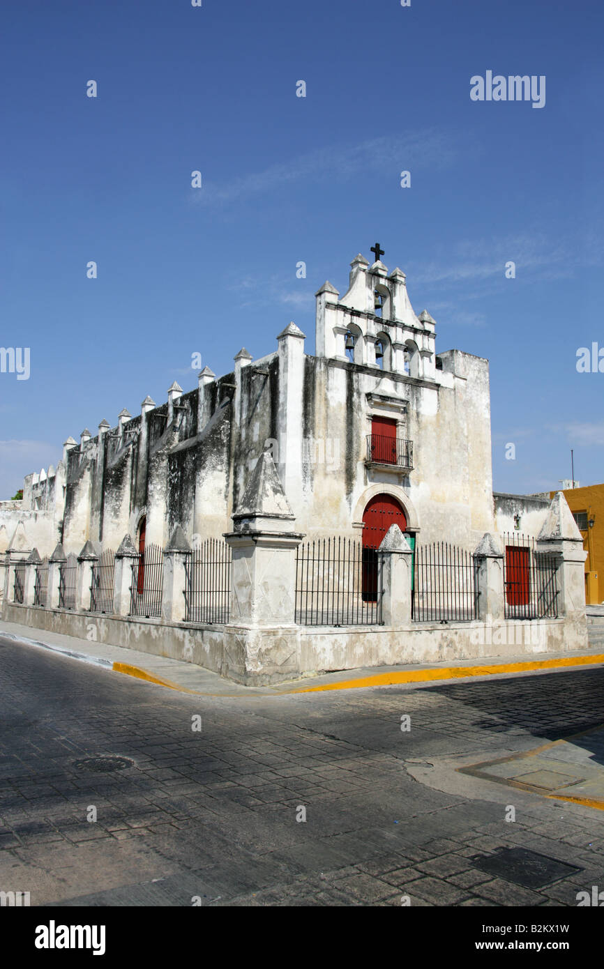 Church of the Sweet Name of Jesus, Campeche, Yucatan Peninsular, Mexico Stock Photo
