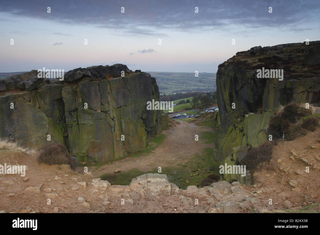 Ilkley Moor at Sunset Stock Photo Alamy