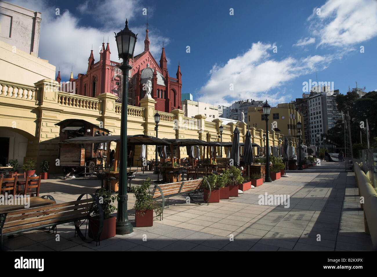 The terrace of Buenos Aires Design, shopping centre in Recoleta, Buenos Aires in Argentina. Stock Photo