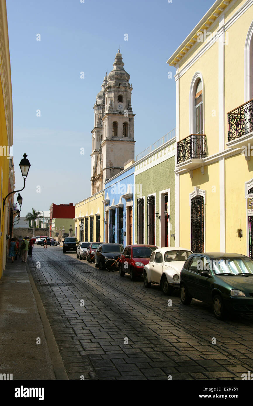 Cathedral of Nuestra Senora de la Concepcion, Campeche, Yucatan Peninsular, Mexico. Stock Photo